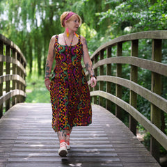 Kaleidoscope Button Up Midi Dress