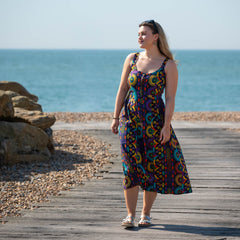 Kaleidoscope Button Up Midi Dress