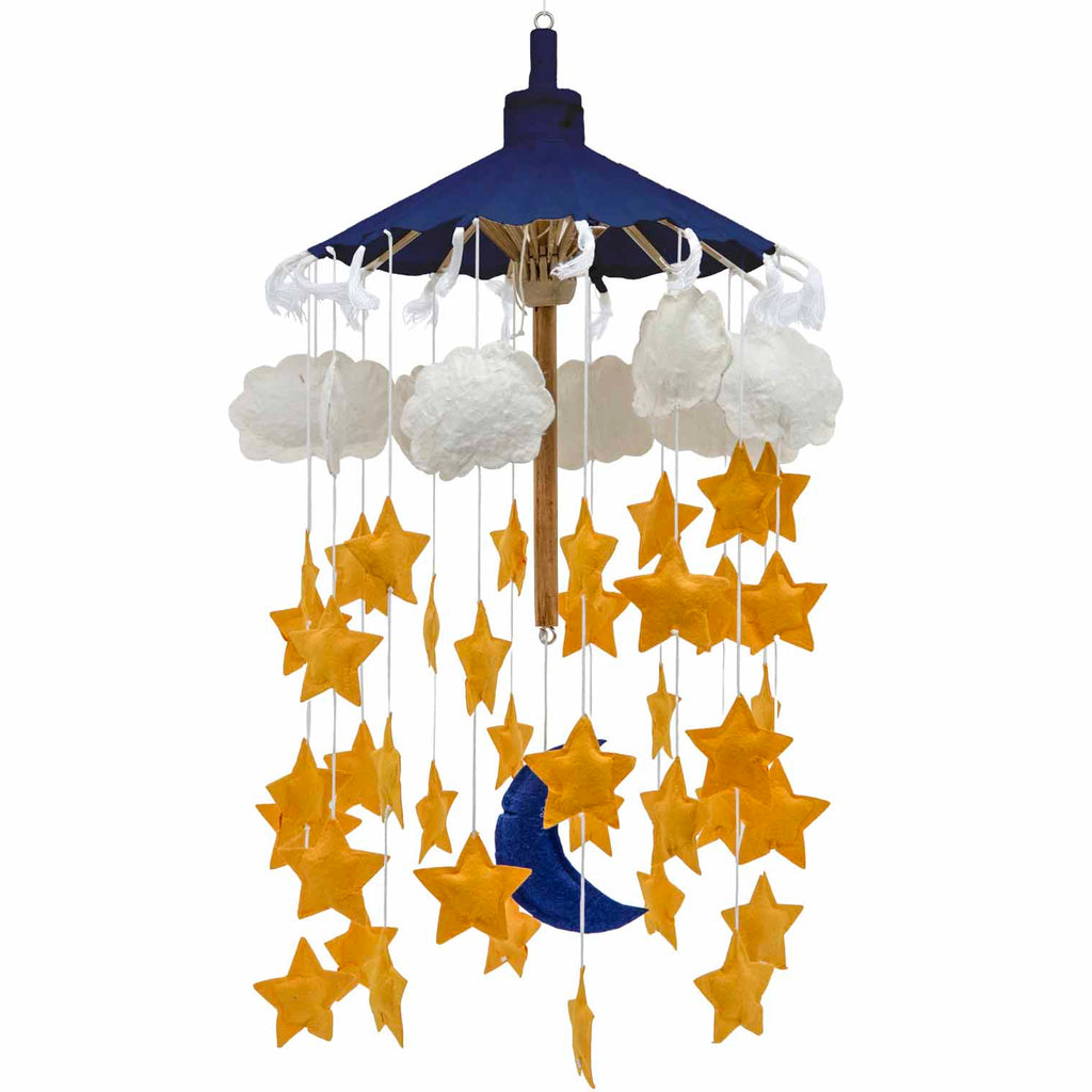 Moon and Stars Saa Paper Mobile-Siesta Crafts