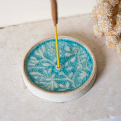 Flora Crystal Glaze Incense Holder