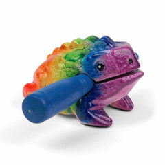 Mini Rainbow Croaking Frog Guiro-Siesta Crafts