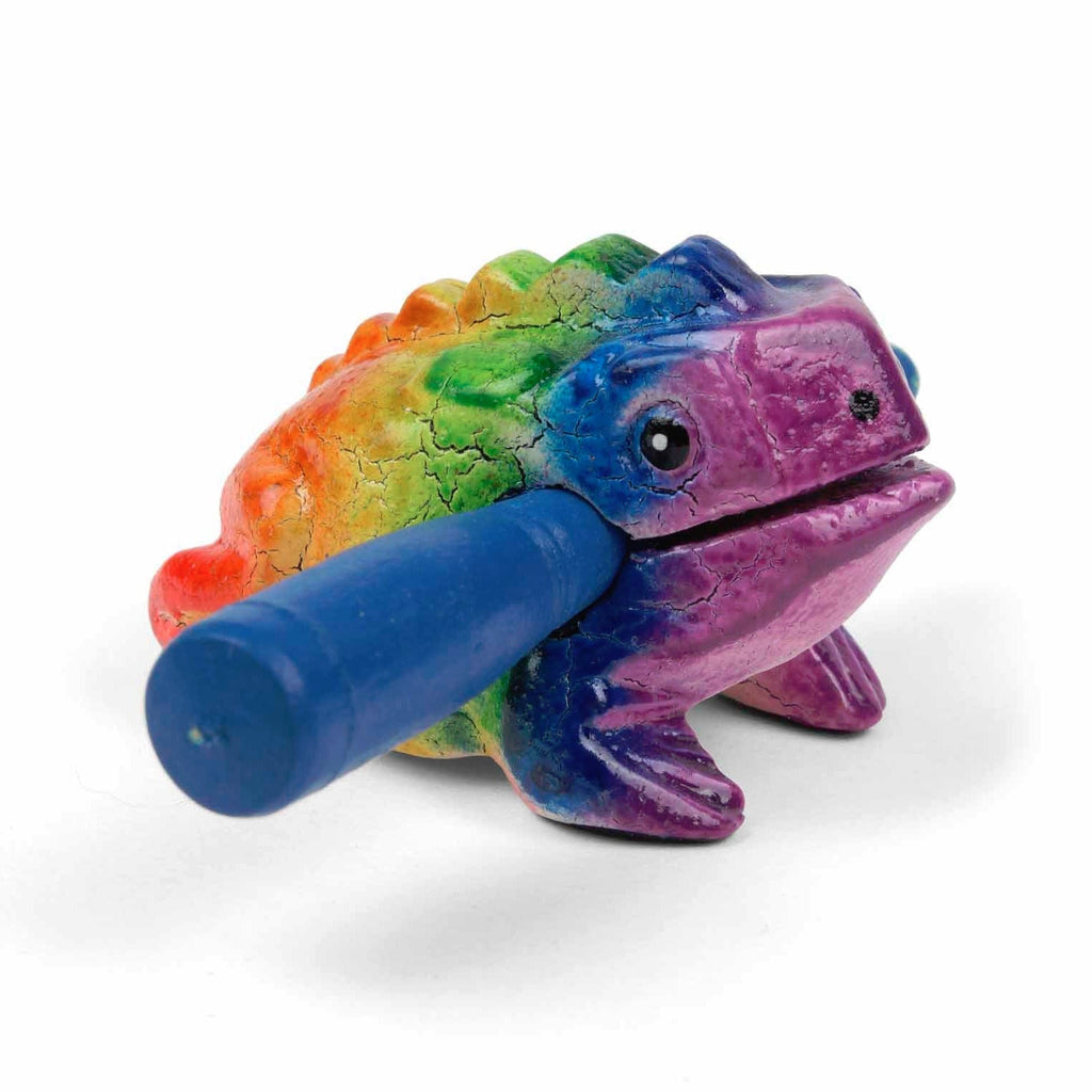 Mini Rainbow Croaking Frog Guiro-Siesta Crafts