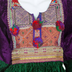 Vintage Afghan Velvet Dress - Luna-Siesta Crafts