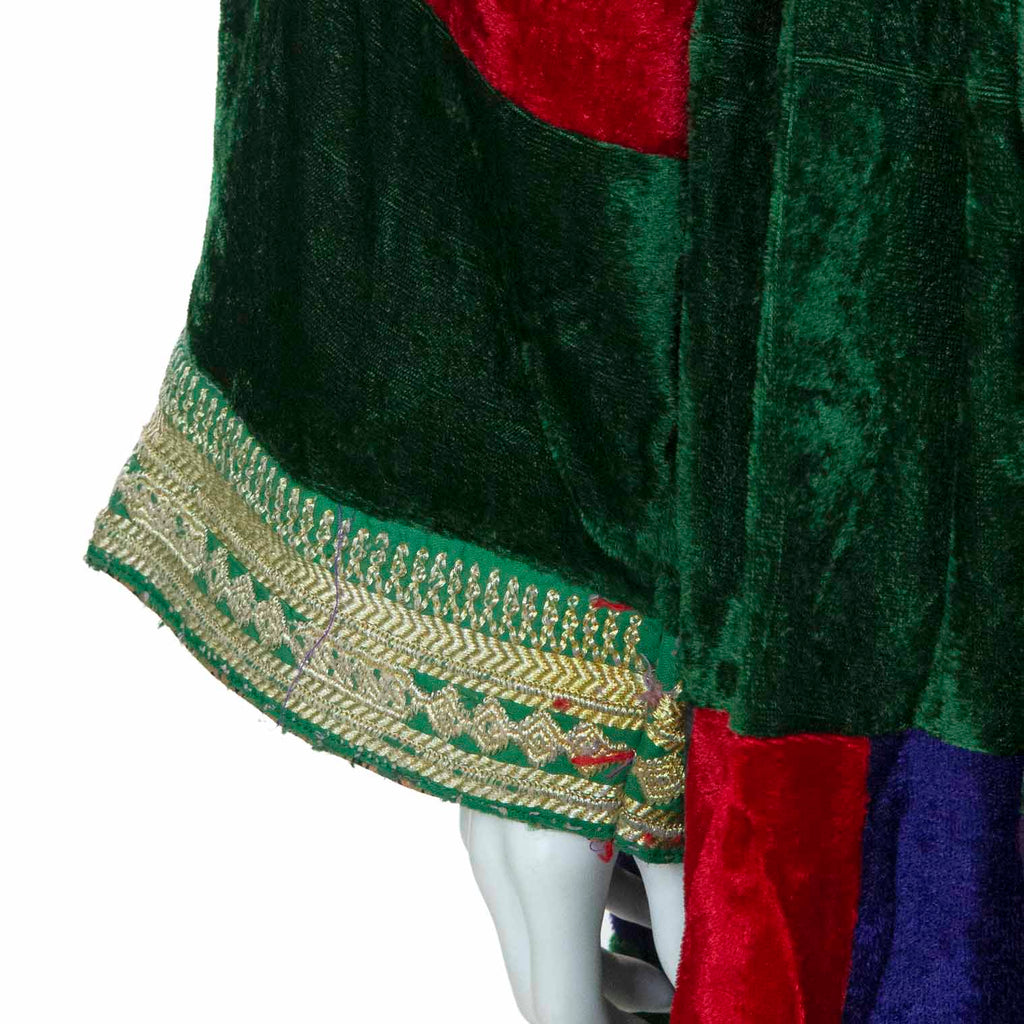 Vintage Afghan Velvet Dress - Luna-Siesta Crafts
