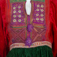 Vintage Afghan Velvet Dress - Ivy-Siesta Crafts