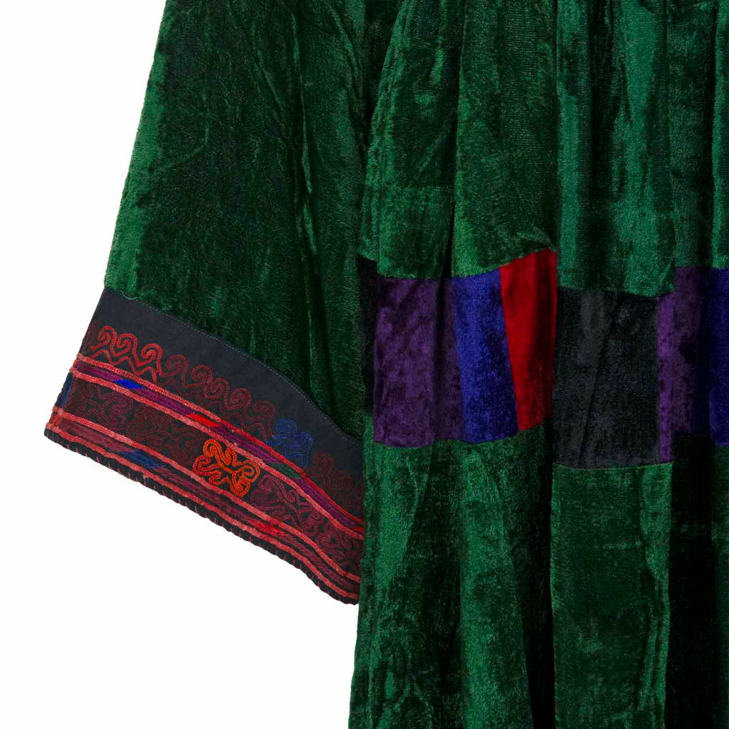 Vintage Afghan Velvet Dress - Ivy-Siesta Crafts