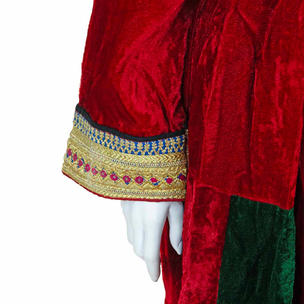 Vintage Afghan Velvet Dress - Fleur (12, M)-Siesta Crafts