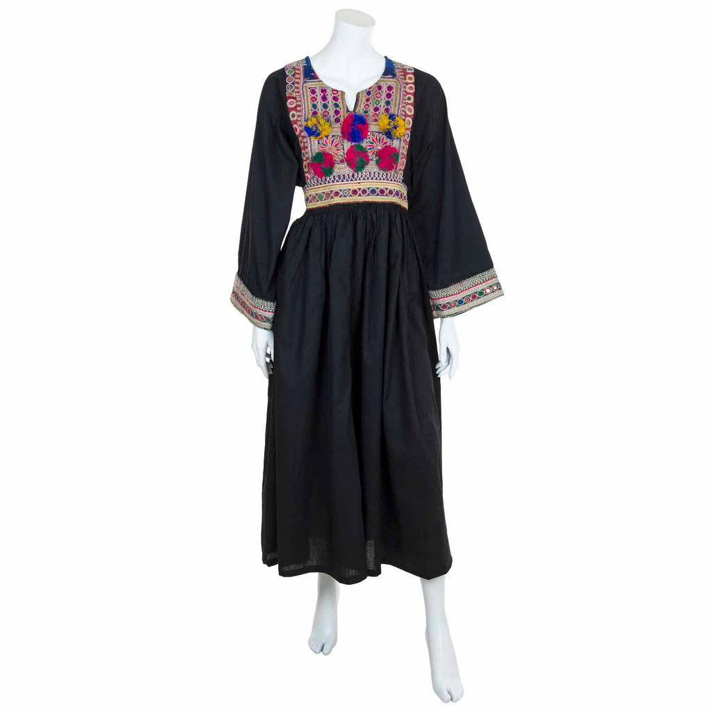 Vintage Afghan Cotton Dress - Rain-Siesta Crafts