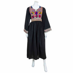 Vintage Afghan Cotton Dress - Rain-Siesta Crafts