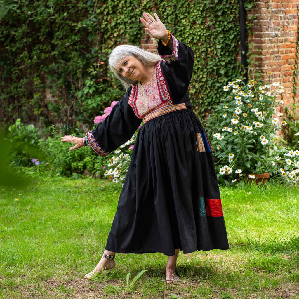 Vintage Afghan Cotton Dress - Rain-Siesta Crafts