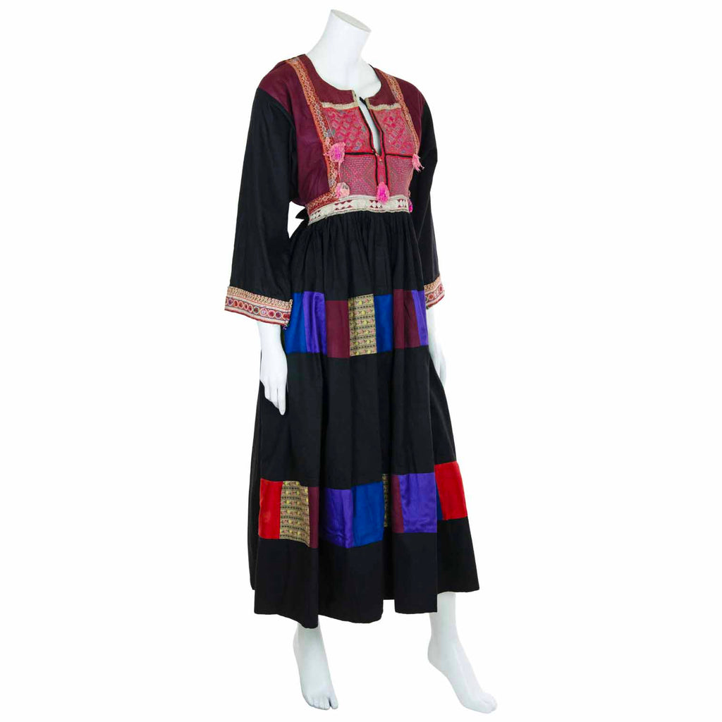 Vintage Afghan Cotton Dress - Grace (14, L)-Siesta Crafts