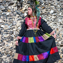 Vintage Afghan Cotton Dress - Grace (14, L)-Siesta Crafts