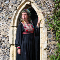 Vintage Afghan Cotton Dress - Suki (10, S)-Siesta Crafts