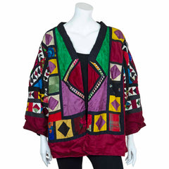 Vintage Indian Patchwork Jacket - Zowie (10/12, S)-Siesta Crafts