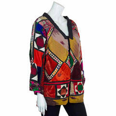 Vintage Indian Patchwork Jacket - Tulsi (10/12, S)-Siesta Crafts