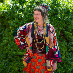 Vintage Indian Patchwork Jacket - Tulsi (10/12, S)-Siesta Crafts