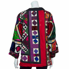 Vintage Indian Patchwork Jacket - Tulsi (10/12, S)-Siesta Crafts