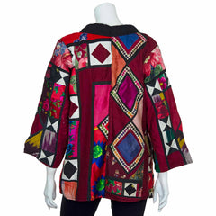 Vintage Indian Patchwork Jacket - Zoya (10/12, S)-Siesta Crafts
