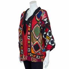 Vintage Indian Patchwork Jacket - Zoya (10/12, S)-Siesta Crafts