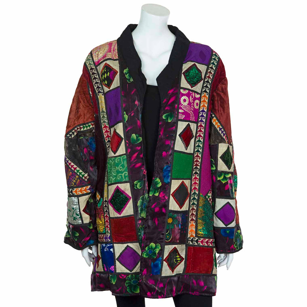 Vintage Indian Patchwork Jacket - Aubrey-Siesta Crafts