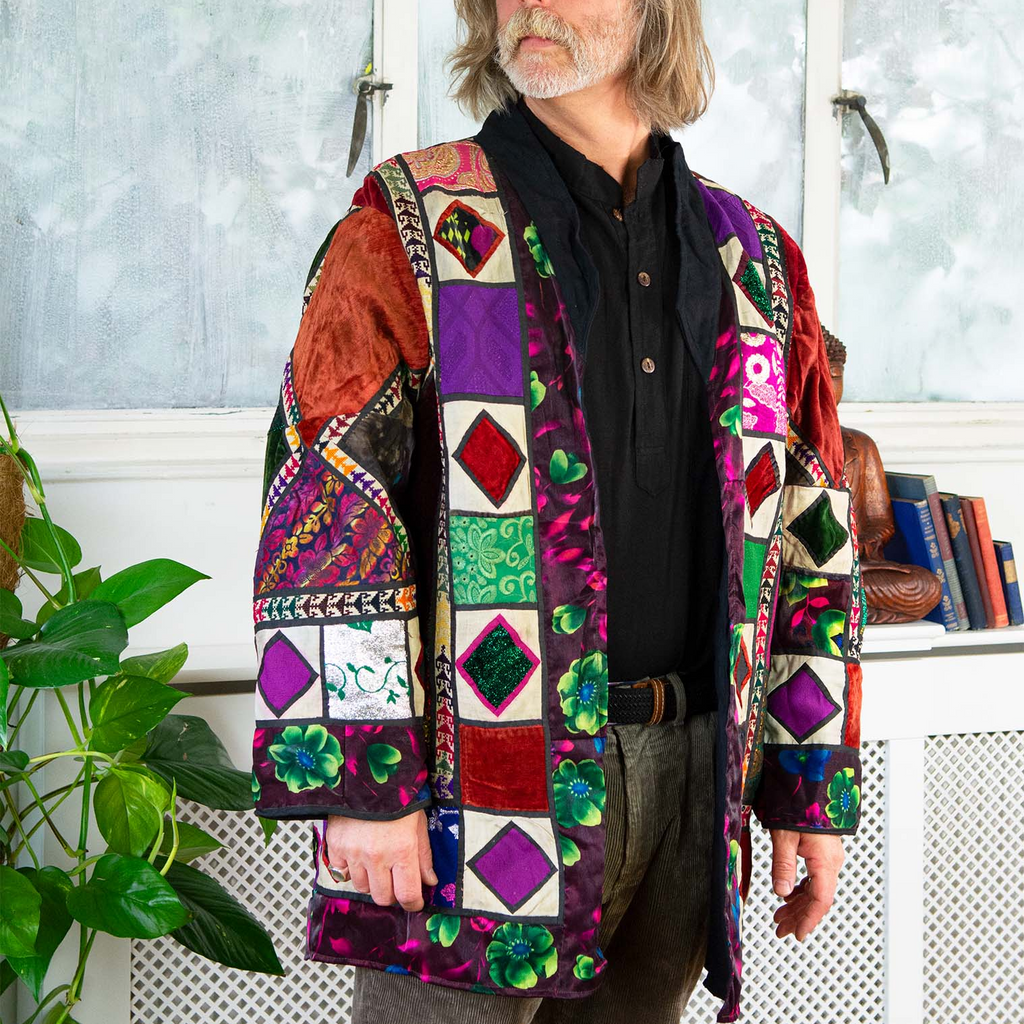Vintage Indian Patchwork Jacket - Aubrey-Siesta Crafts