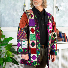 Vintage Indian Patchwork Jacket - Aubrey-Siesta Crafts