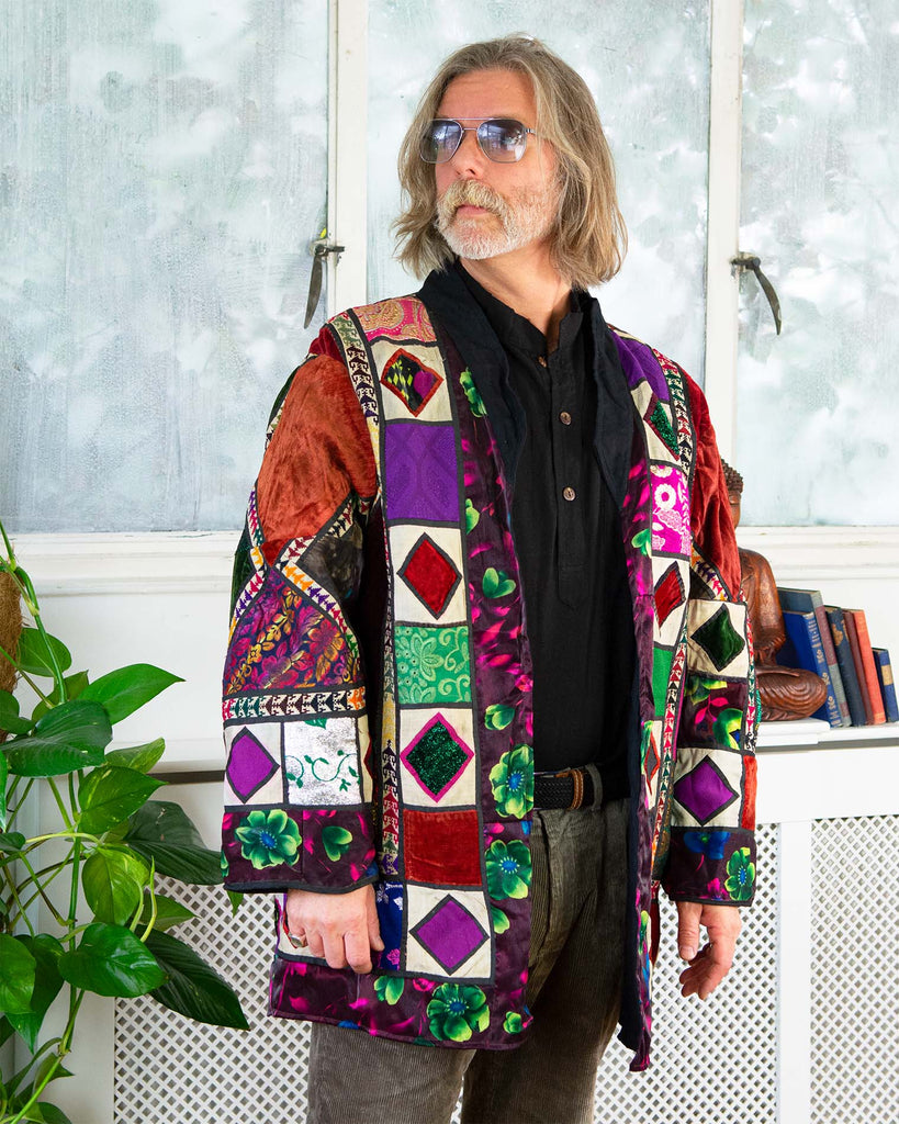 Vintage Indian Patchwork Jacket - Aubrey-Siesta Crafts
