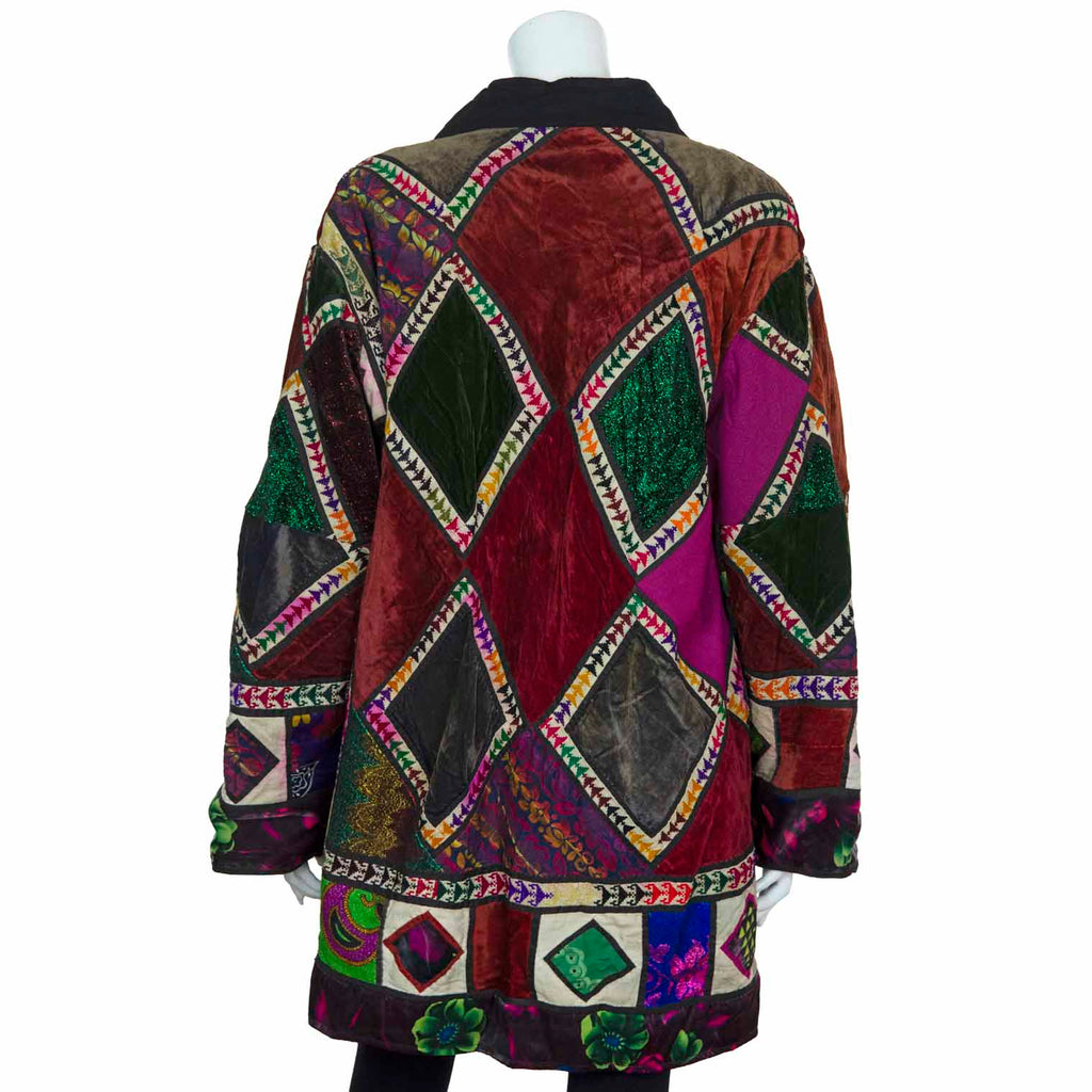 Vintage Indian Patchwork Jacket - Aubrey-Siesta Crafts