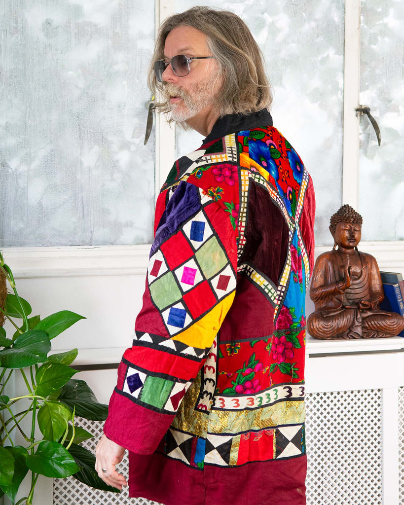 Vintage Indian Patchwork Jacket - River-Siesta Crafts