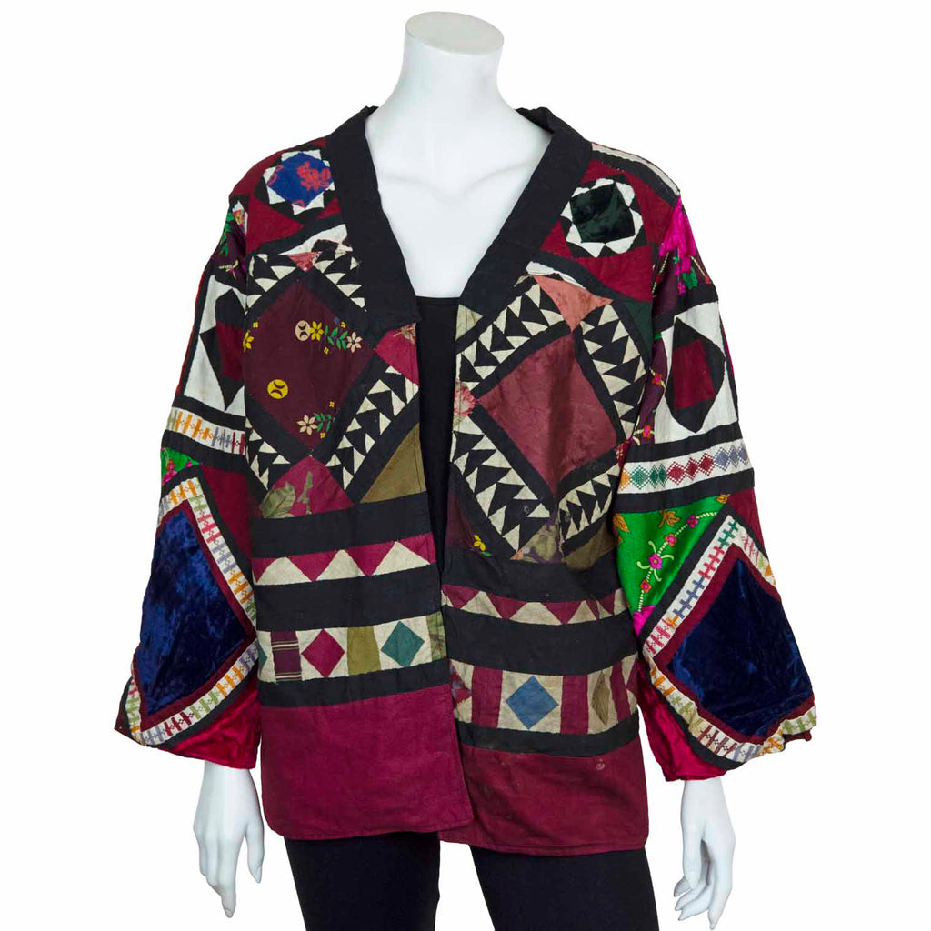 Vintage Indian Patchwork Jacket - Zephyr (10/12, S)-Siesta Crafts
