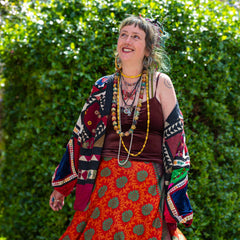 Vintage Indian Patchwork Jacket - Zephyr (10/12, S)-Siesta Crafts