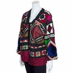 Vintage Indian Patchwork Jacket - Zephyr (10/12, S)-Siesta Crafts