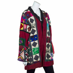 Vintage Indian Patchwork Jacket - Stevie (12/14, M)-Siesta Crafts