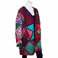Vintage Indian Patchwork Jacket - Jesse (18, XL)-Siesta Crafts