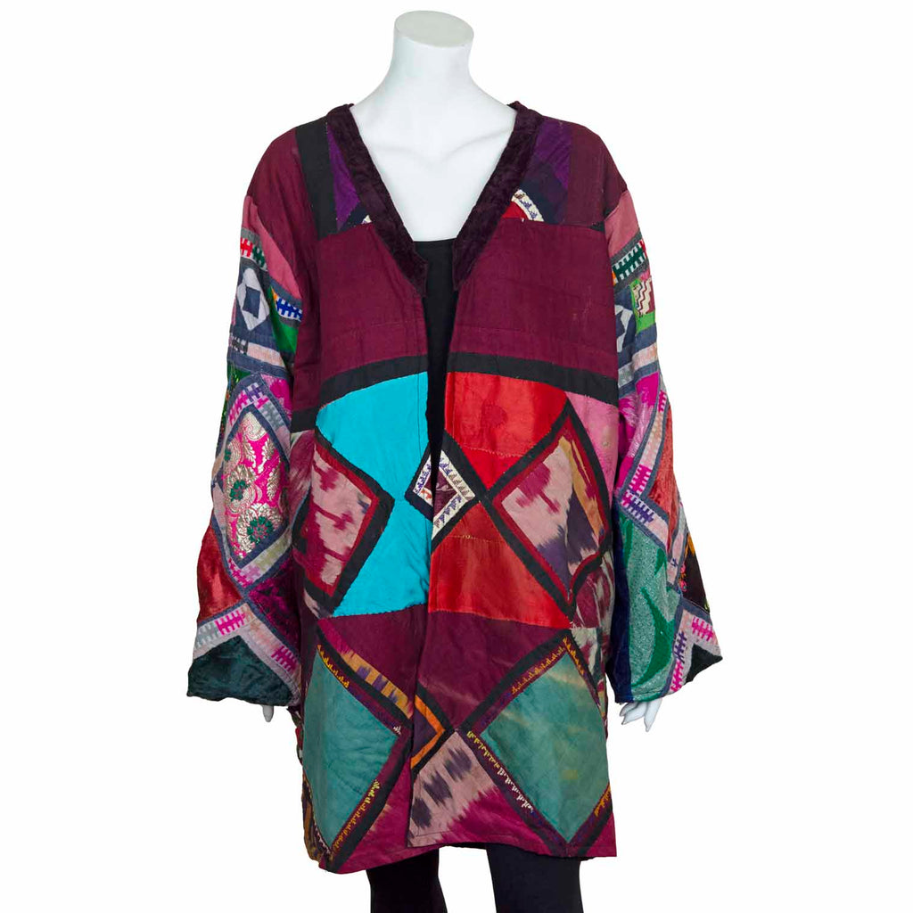 Vintage Indian Patchwork Jacket - Jesse (18, XL)-Siesta Crafts