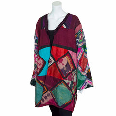 Vintage Indian Patchwork Jacket - Jesse (18, XL)-Siesta Crafts