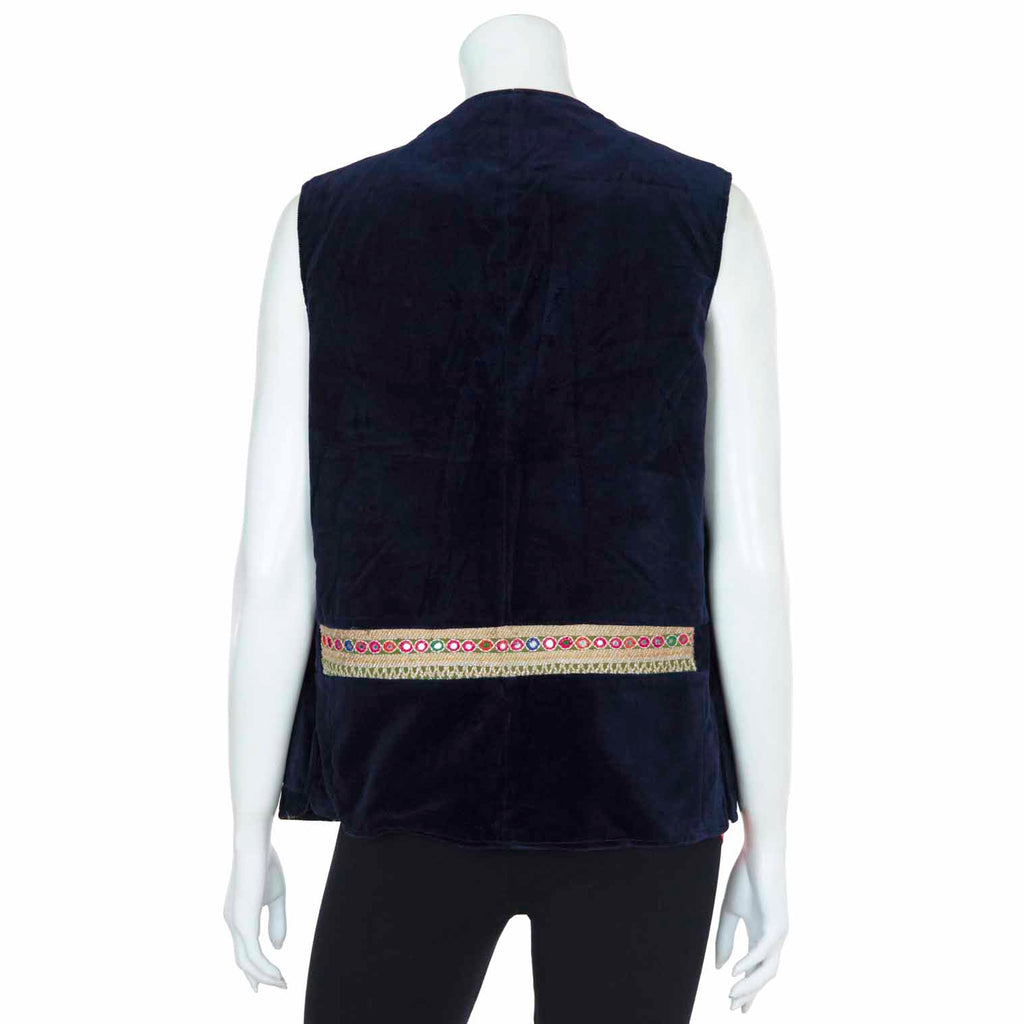 Vintage Afghan Velvet Waistcoat - Zappa-Siesta Crafts