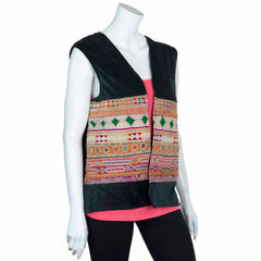 Vintage Afghan Velvet Waistcoat - Iggy (16, M)-Siesta Crafts