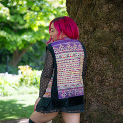 Vintage Afghan Velvet Waistcoat - Iggy (16, M)-Siesta Crafts