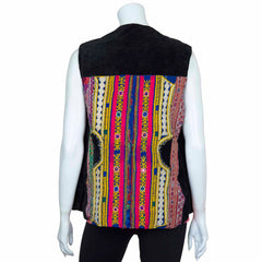 Vintage Afghan Velvet Waistcoat - Zowie (10, XS)-Siesta Crafts