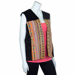 Vintage Afghan Velvet Waistcoat - Jackson (10, XS)-Siesta Crafts