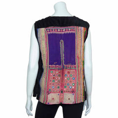 Vintage Afghan Velvet Waistcoat - Jackson (10, XS)-Siesta Crafts