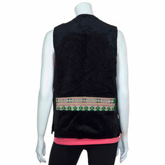 Vintage Afghan Velvet Waistcoat - Zephyr (10, XS)-Siesta Crafts