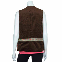 Vintage Afghan Velvet Waistcoat - Juniper (16, M)-Siesta Crafts