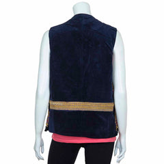 Vintage Afghan Velvet Waistcoat - Dylan (14, S/M)-Siesta Crafts