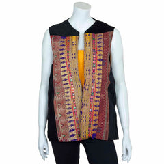 Vintage Afghan Velvet Waistcoat - Jagger (14, S/M)-Siesta Crafts