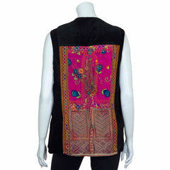 Vintage Afghan Velvet Waistcoat - Jagger (14, S/M)-Siesta Crafts