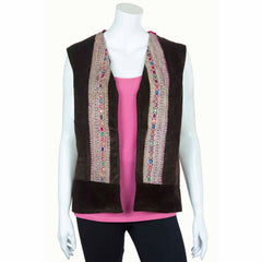 Vintage Afghan Velvet Waistcoat - Quinn (16, M)-Siesta Crafts