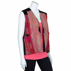Vintage Afghan Velvet Waistcoat - Jude (S)-Siesta Crafts