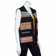 Vintage Afghan Velvet Waistcoat - Wilder (14, S/M)-Siesta Crafts